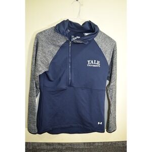 2015 UA ColdGear‎ YALE University THICK 1/2 Zip Long Sleeve Sweater Top WOMENS M
